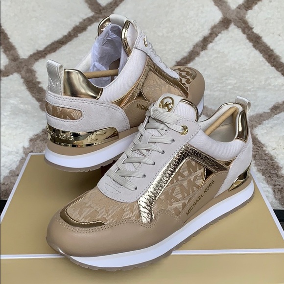 MICHAEL KORS WILMA TRAINER MK LOGO JACQUARD MD - Picture 5 of 16